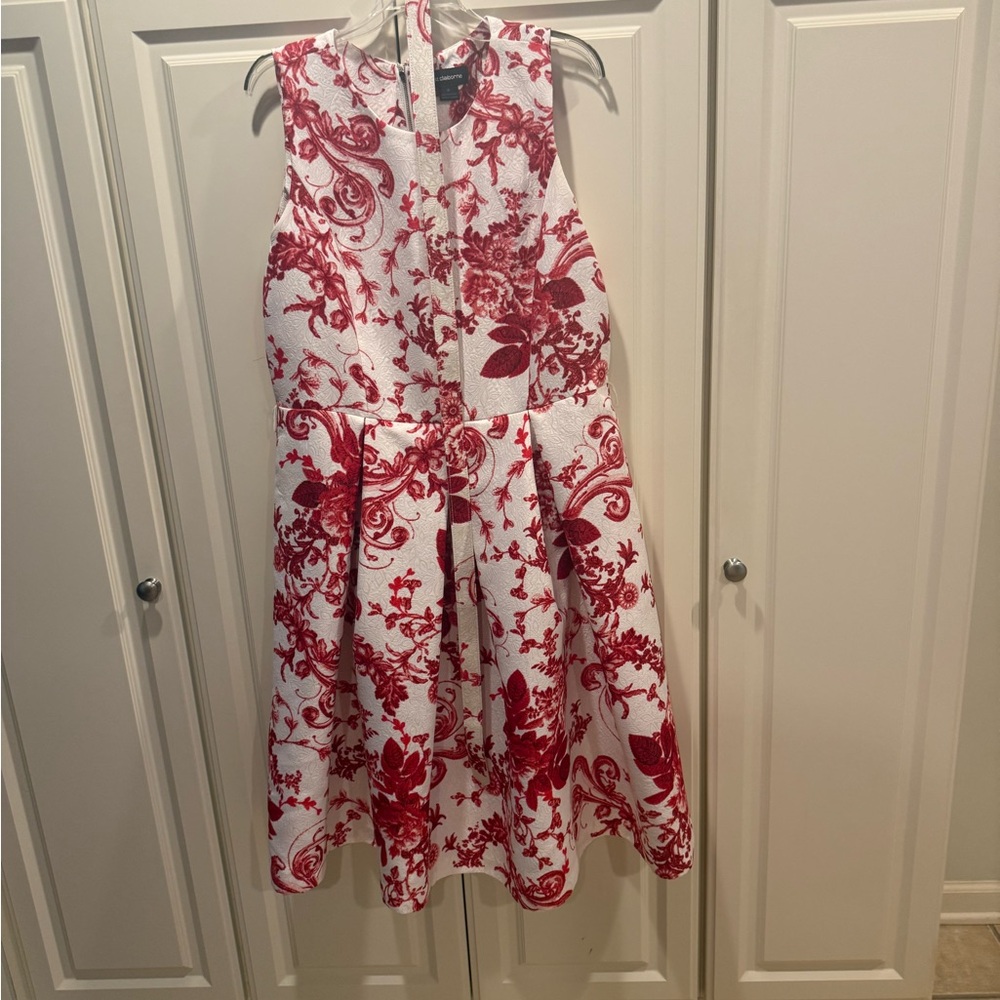 Liz Claiborne Red Floral Pattern Dress